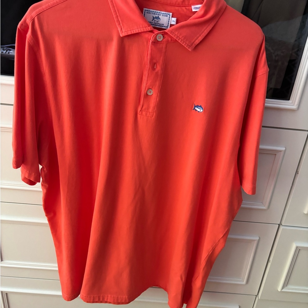 Southern Tide Orange Polo Shirt Classic Comfort